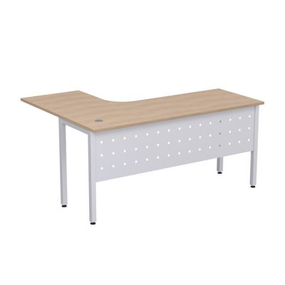 Стиль 2МК.133 (Дуб/Алюминий матовый) Стол криволинейный правый