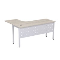 Стиль 2МК.133 (Сканди/Алюминий матовый) Стол криволинейный правый