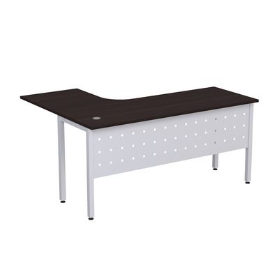 Стиль 2МК.133 (Венге/Алюминий матовый) Стол криволинейный правый