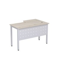 Стиль 2МК.141 (Сканди/Алюминий матовый) Стол криволинейный левый