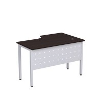 Стиль 2МК.141 (Венге/Алюминий матовый) Стол криволинейный левый