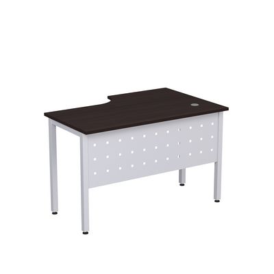 Стиль 2МК.141 (Венге/Алюминий матовый) Стол криволинейный левый