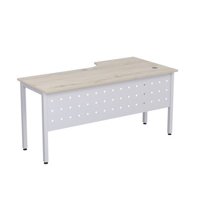 Стиль 2МК.143 (Сканди/Алюминий матовый) Стол криволинейный левый