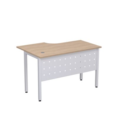 Стиль 2МК.144 (Дуб/Алюминий матовый) Стол криволинейный правый