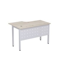 Стиль 2МК.144 (Сканди/Алюминий матовый) Стол криволинейный правый