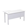 Стиль 2МК.145 (Белый/Алюминий матовый) Стол криволинейный правый