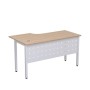 Стиль 2МК.145 (Дуб/Алюминий матовый) Стол криволинейный правый