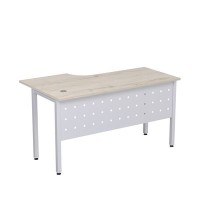 Стиль 2МК.145 (Сканди/Алюминий матовый) Стол криволинейный правый