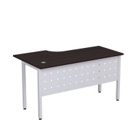 Стиль 2МК.145 (Венге/Алюминий матовый) Стол криволинейный правый
