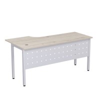 Стиль 2МК.146  (Сканди/Алюминий матовый) Стол криволинейный правый