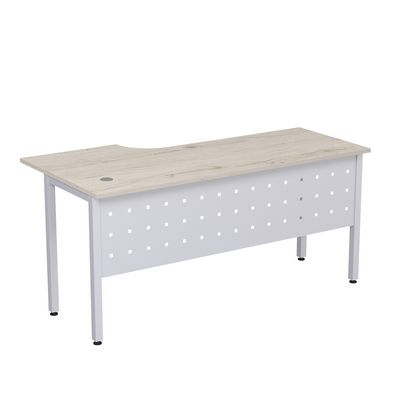 Стиль 2МК.146  (Сканди/Алюминий матовый) Стол криволинейный правый