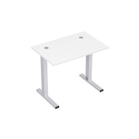 Стиль 2ML.167 (Белый/Алюминий матовый) Стол рабочий, прямолинейный
