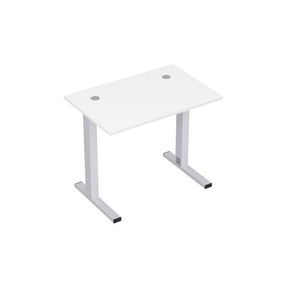 Стиль 2ML.167 (Белый/Алюминий матовый) Стол рабочий, прямолинейный