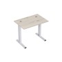 Стиль 2ML.167 (Сканди/Алюминий матовый) Стол рабочий, прямолинейный