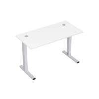 Стиль 2ML.168 (Белый/Алюминий матовый) Стол рабочий, прямолинейный