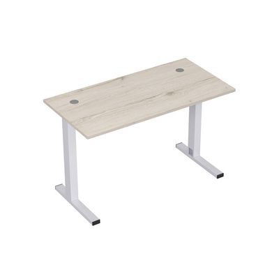 Стиль 2ML.168 (Сканди/Алюминий матовый) Стол рабочий, прямолинейный