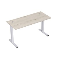 Стиль 2ML.169 (Сканди/Алюминий матовый) Стол рабочий, прямолинейный
