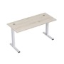 Стиль 2ML.169 (Сканди/Алюминий матовый) Стол рабочий, прямолинейный