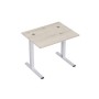 Стиль 2ML.177 (Сканди/Алюминий матовый) Стол рабочий, прямолинейный