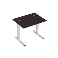 Стиль 2ML.177 (Венге/Алюминий матовый) Стол рабочий, прямолинейный