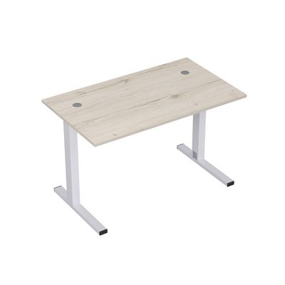 Стиль 2ML.178 (Сканди/Алюминий матовый) Стол рабочий, прямолинейный