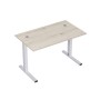 Стиль 2ML.178 (Сканди/Алюминий матовый) Стол рабочий, прямолинейный