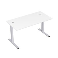 Стиль 2ML.179 (Белый/Алюминий матовый) Стол рабочий, прямолинейный
