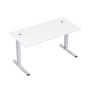 Стиль 2ML.179 (Белый/Алюминий матовый) Стол рабочий, прямолинейный