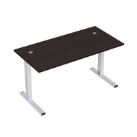 Стиль 2ML.179 (Венге/Алюминий матовый) Стол рабочий, прямолинейный