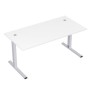 Стиль 2ML.184 (Белый/Алюминий матовый) Стол рабочий, прямолинейный