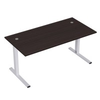 Стиль 2ML.184 (Венге/Алюминий матовый) Стол рабочий, прямолинейный