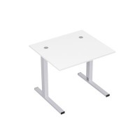 Стиль 2ML.187 (Белый/Алюминий матовый) Стол рабочий, прямолинейный