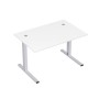 Стиль 2ML.188 (Белый/Алюминий матовый) Стол рабочий, прямолинейный