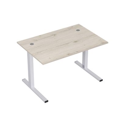 Стиль 2ML.188 (Сканди/Алюминий матовый) Стол рабочий, прямолинейный