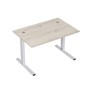Стиль 2ML.188 (Сканди/Алюминий матовый) Стол рабочий, прямолинейный