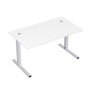 Стиль 2ML.189 (Белый/Алюминий матовый) Стол рабочий, прямолинейный