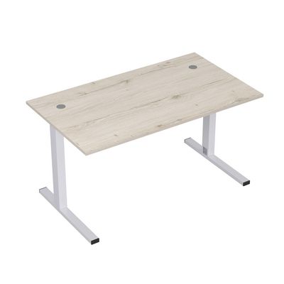 Стиль 2ML.189 (Сканди/Алюминий матовый) Стол рабочий, прямолинейный
