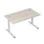 Стиль 2ML.189 (Сканди/Алюминий матовый) Стол рабочий, прямолинейный