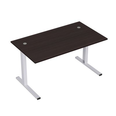 Стиль 2ML.189 (Венге/Алюминий матовый) Стол рабочий, прямолинейный