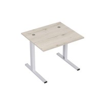Стиль 2MLK.087 (Сканди/Алюминий матовый) Стол рабочий, прямолинейный с кабель-каналом