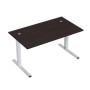Стиль 2MLK.089 (Венге/Алюминий матовый) Стол рабочий, прямолинейный с кабель-каналом