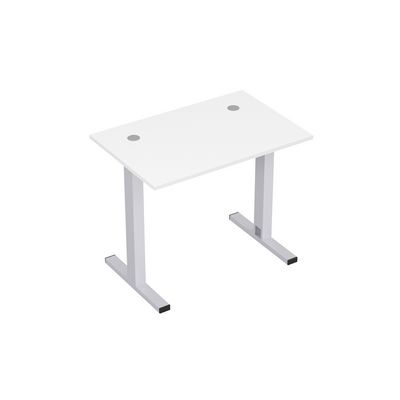 Стиль 2МТ.167 (Белый/Алюминий матовый) Стол рабочий, прямолинейный