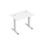 Стиль 2МТ.167 (Белый/Алюминий матовый) Стол рабочий, прямолинейный