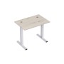 Стиль 2МТ.167 (Сканди/Алюминий матовый) Стол рабочий, прямолинейный