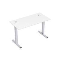 Стиль 2МТ.168 (Белый/Алюминий матовый) Стол рабочий, прямолинейный