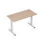 Стиль 2МТ.168 (Дуб/Алюминий матовый) Стол рабочий, прямолинейный