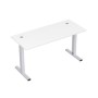 Стиль 2МТ.169 (Белый/Алюминий матовый) Стол рабочий, прямолинейный