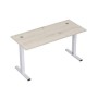 Стиль 2МТ.169 (Сканди/Алюминий матовый) Стол рабочий, прямолинейный