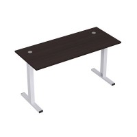 Стиль 2МТ.169 (Венге/Алюминий матовый) Стол рабочий, прямолинейный