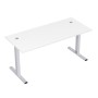 Стиль 2МТ.174  (Белый/Алюминий матовый) Стол рабочий, прямолинейный